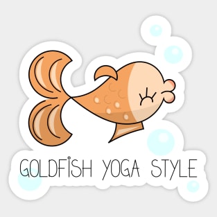 Goldfish yoga style comic draw Sticker